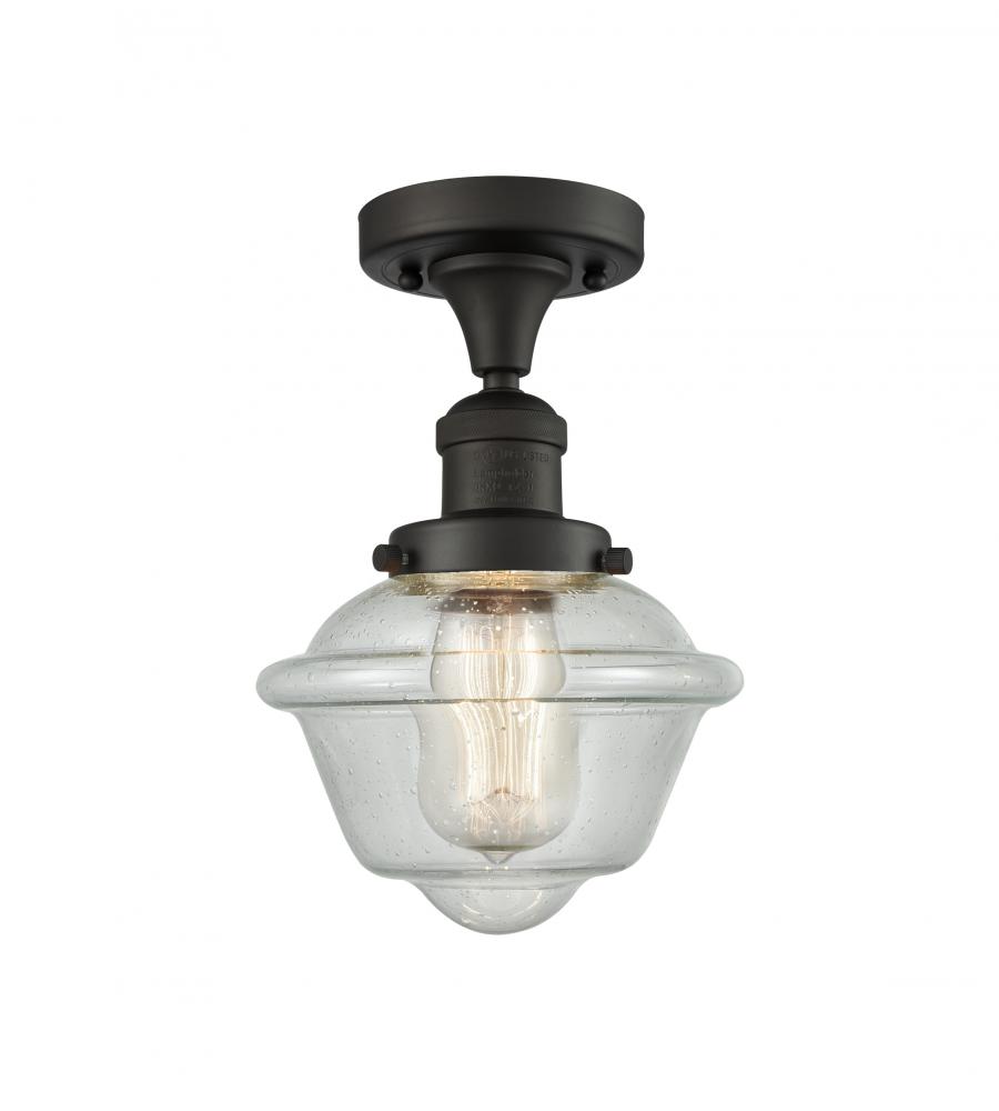 Oxford - 1 Light - 8 inch - Oil Rubbed Bronze - Semi-Flush Mount