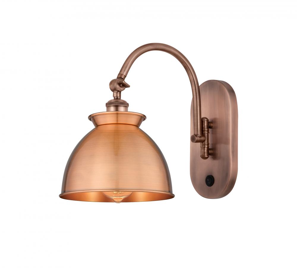 Adirondack - 1 Light - 8 inch - Antique Copper - Sconce