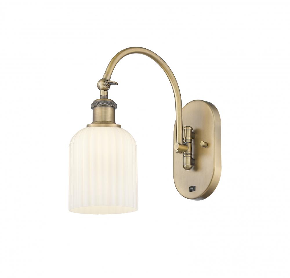 Bridal Veil - 1 Light - 5 inch - Brushed Brass - Sconce