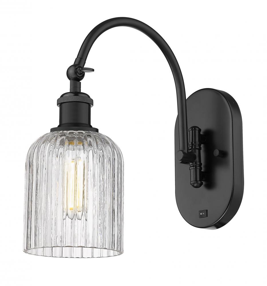 Bridal Veil - 1 Light - 5 inch - Matte Black - Sconce