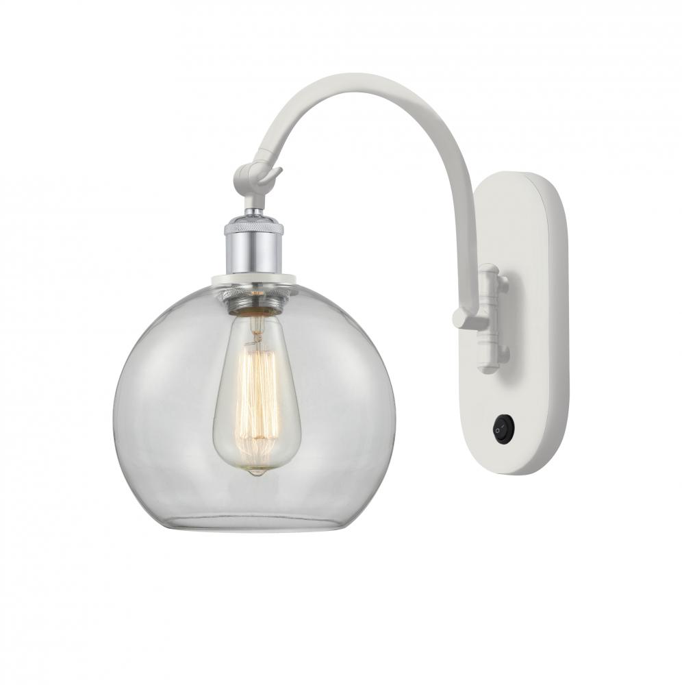 Athens - 1 Light - 8 inch - White Polished Chrome - Sconce