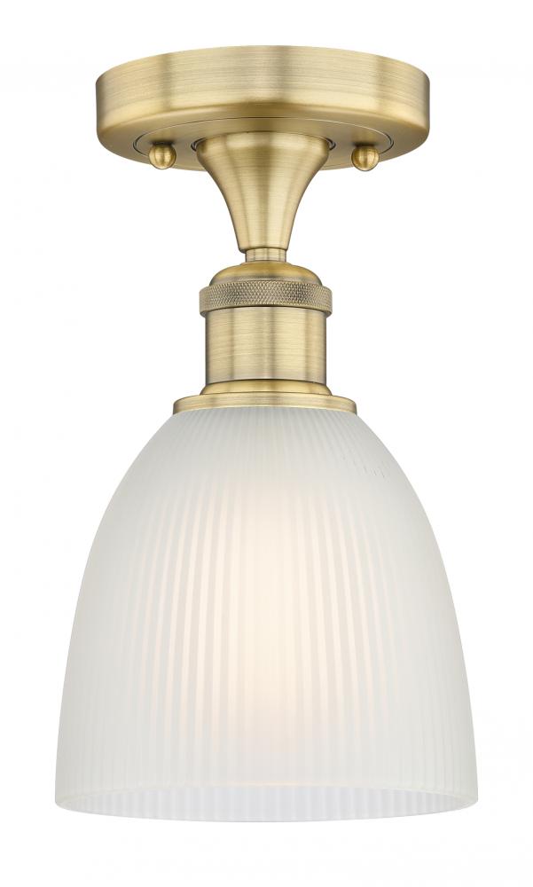 Castile - 1 Light - 6 inch - Brushed Brass - Flush Mount