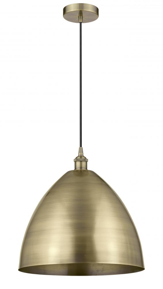 Bristol - 1 Light - 16 inch - Antique Brass - Cord hung - Mini Pendant