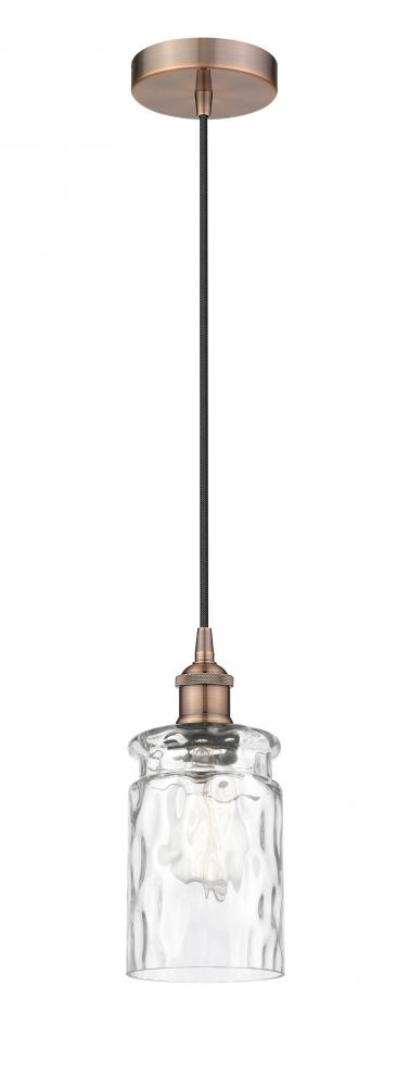 Candor - 1 Light - 5 inch - Antique Copper - Cord hung - Mini Pendant