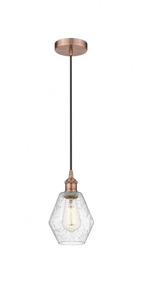 Cindyrella - 1 Light - 6 inch - Antique Copper - Cord hung - Mini Pendant