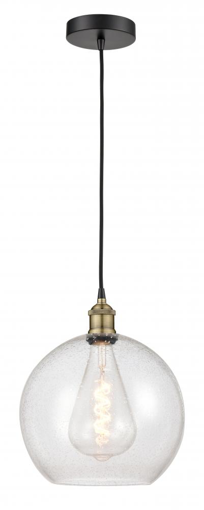 Athens - 1 Light - 12 inch - Black Antique Brass - Cord hung - Mini Pendant