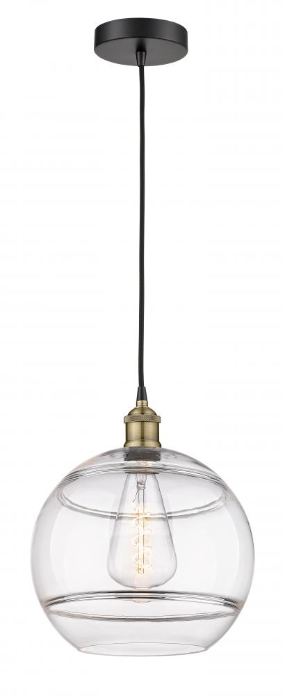Rochester - 1 Light - 12 inch - Black Antique Brass - Cord hung - Mini Pendant