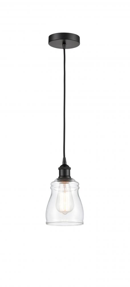 Ellery - 1 Light - 5 inch - Matte Black - Cord hung - Mini Pendant