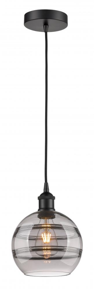 Rochester - 1 Light - 8 inch - Matte Black - Cord hung - Mini Pendant