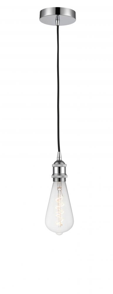 Edison - 1 Light - 4 inch - Polished Chrome - Cord hung - Mini Pendant