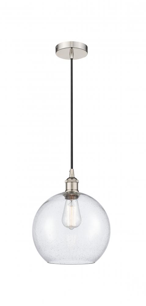 Athens - 1 Light - 10 inch - Polished Nickel - Cord hung - Mini Pendant