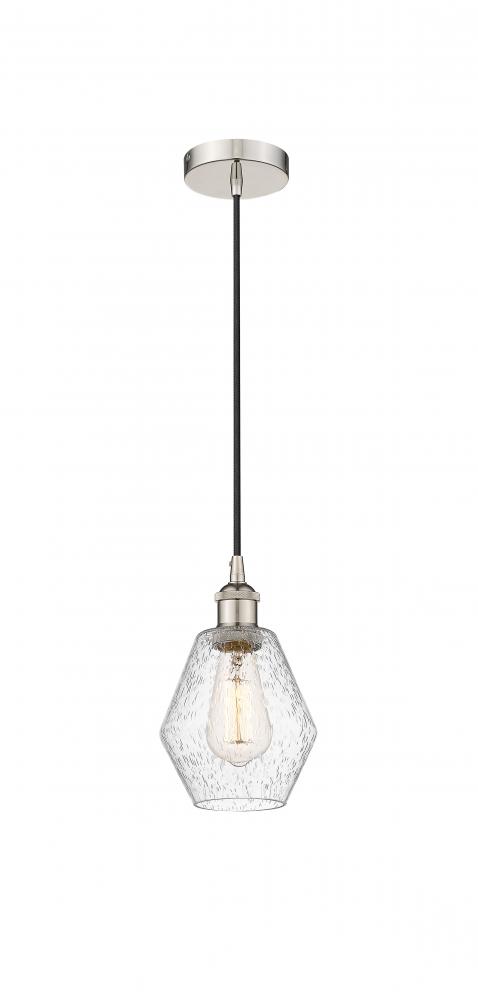 Cindyrella - 1 Light - 6 inch - Polished Nickel - Cord hung - Mini Pendant