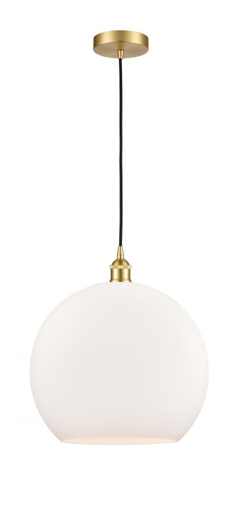 Athens - 1 Light - 14 inch - Satin Gold - Cord hung - Pendant