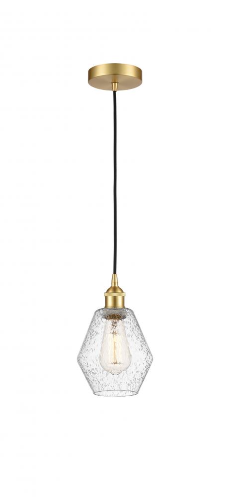 Cindyrella - 1 Light - 6 inch - Satin Gold - Cord hung - Mini Pendant