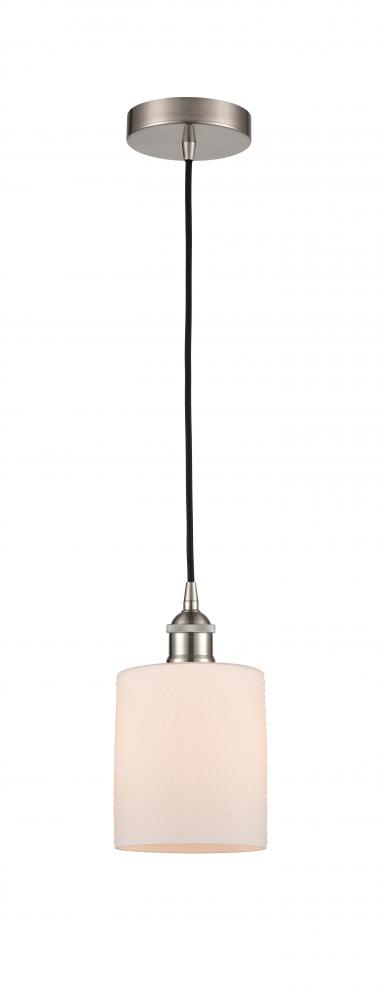 Cobbleskill - 1 Light - 5 inch - Brushed Satin Nickel - Cord hung - Mini Pendant