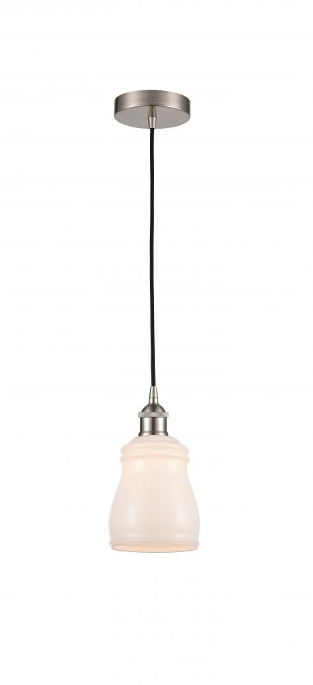 Ellery - 1 Light - 5 inch - Brushed Satin Nickel - Cord hung - Mini Pendant