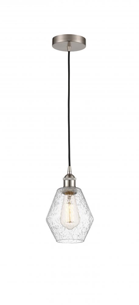 Cindyrella - 1 Light - 6 inch - Brushed Satin Nickel - Cord hung - Mini Pendant