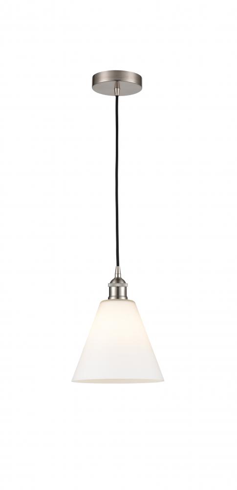 Berkshire - 1 Light - 8 inch - Brushed Satin Nickel - Cord hung - Mini Pendant