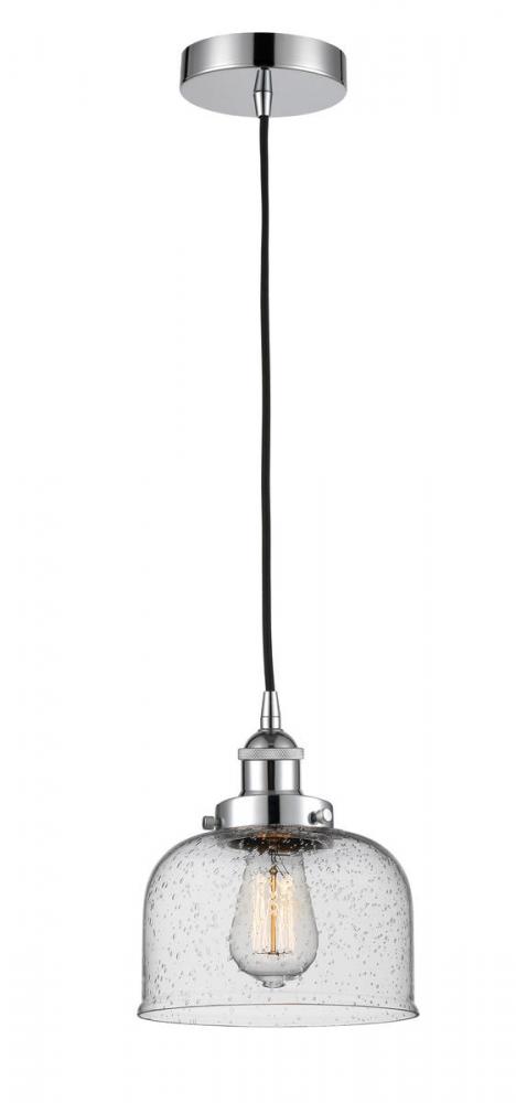 Bell - 1 Light - 8 inch - Polished Chrome - Cord hung - Mini Pendant