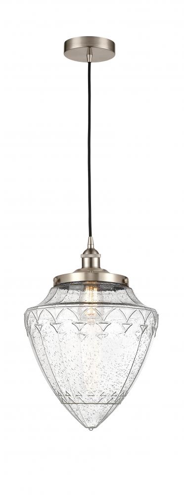 Bullet - 1 Light - 12 inch - Brushed Satin Nickel - Cord hung - Mini Pendant