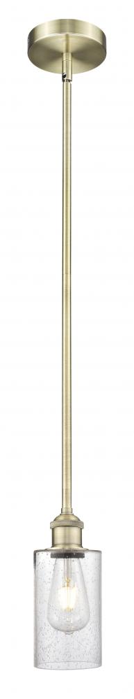 Clymer - 1 Light - 4 inch - Antique Brass - Cord hung - Mini Pendant