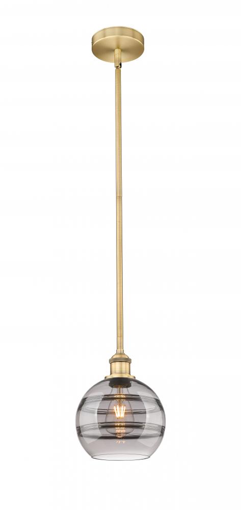 Rochester - 1 Light - 8 inch - Brushed Brass - Cord hung - Mini Pendant