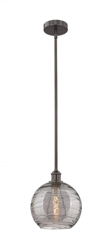 Athens Deco Swirl - 1 Light - 10 inch - Oil Rubbed Bronze - Cord hung - Mini Pendant