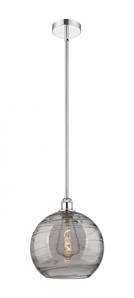 Athens Deco Swirl - 1 Light - 12 inch - Polished Chrome - Cord hung - Mini Pendant