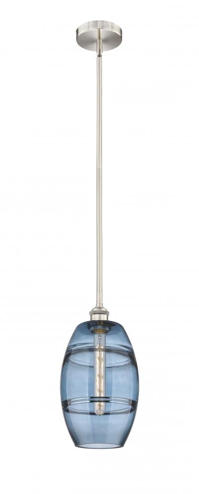 Vaz - 1 Light - 8 inch - Brushed Satin Nickel - Cord hung - Mini Pendant