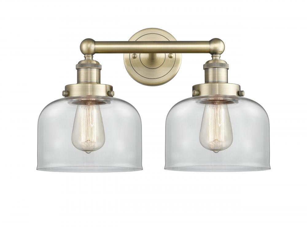 Bell - 2 Light - 17 inch - Antique Brass - Bath Vanity Light