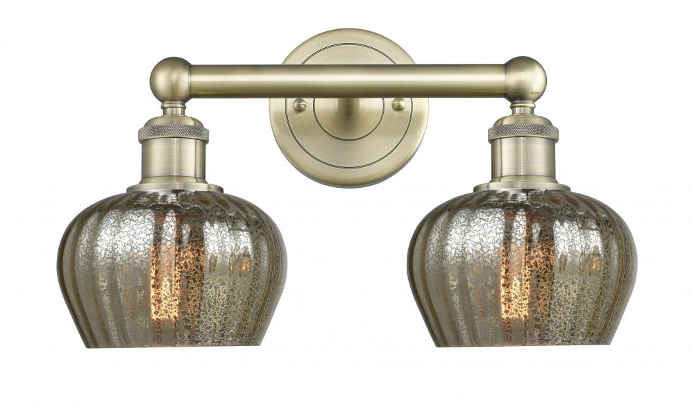 Fenton - 2 Light - 16 inch - Antique Brass - Bath Vanity Light