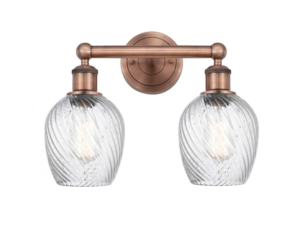 Salina - 2 Light - 15 inch - Antique Copper - Bath Vanity Light