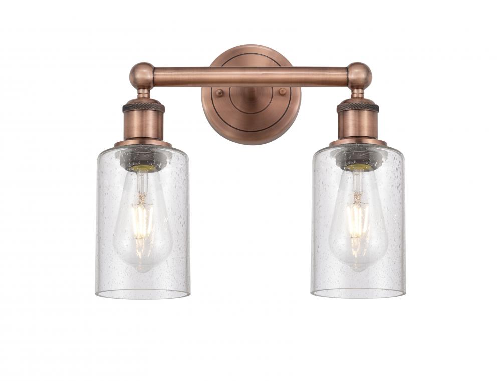 Clymer - 2 Light - 13 inch - Antique Copper - Bath Vanity Light