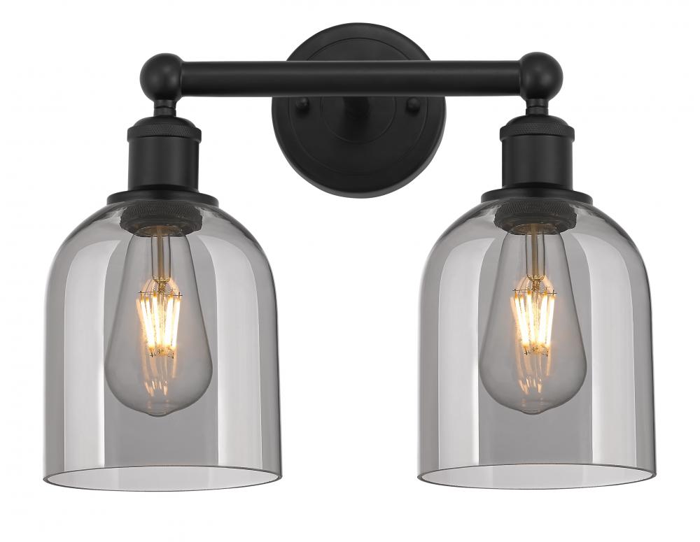 Bella - 2 Light - 15 inch - Matte Black - Bath Vanity Light