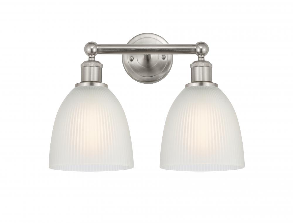 Castile - 2 Light - 15 inch - Brushed Satin Nickel - Bath Vanity Light