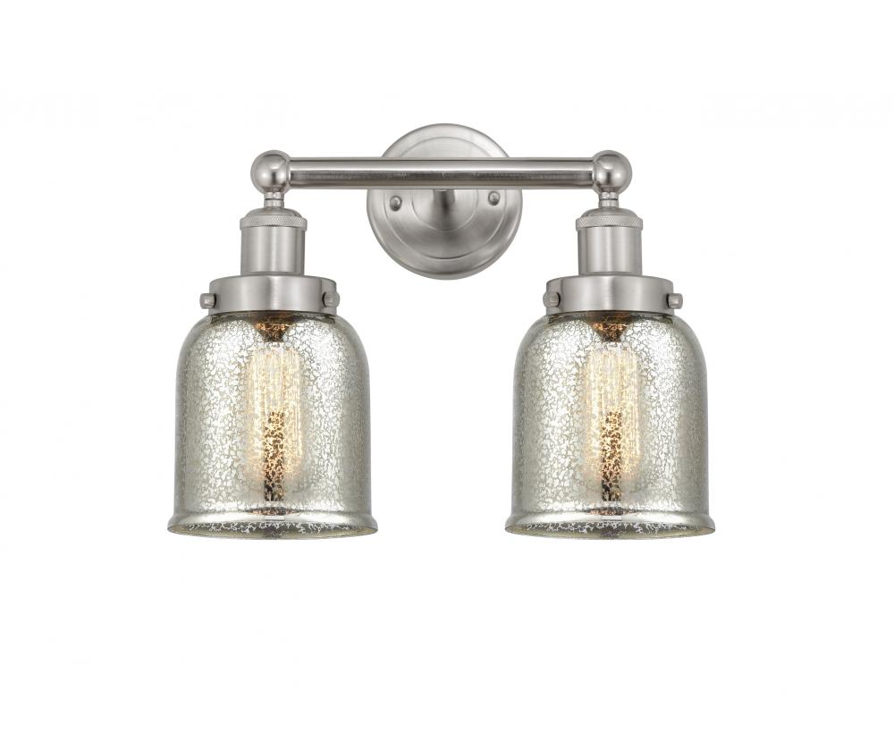 Bell - 2 Light - 14 inch - Brushed Satin Nickel - Bath Vanity Light