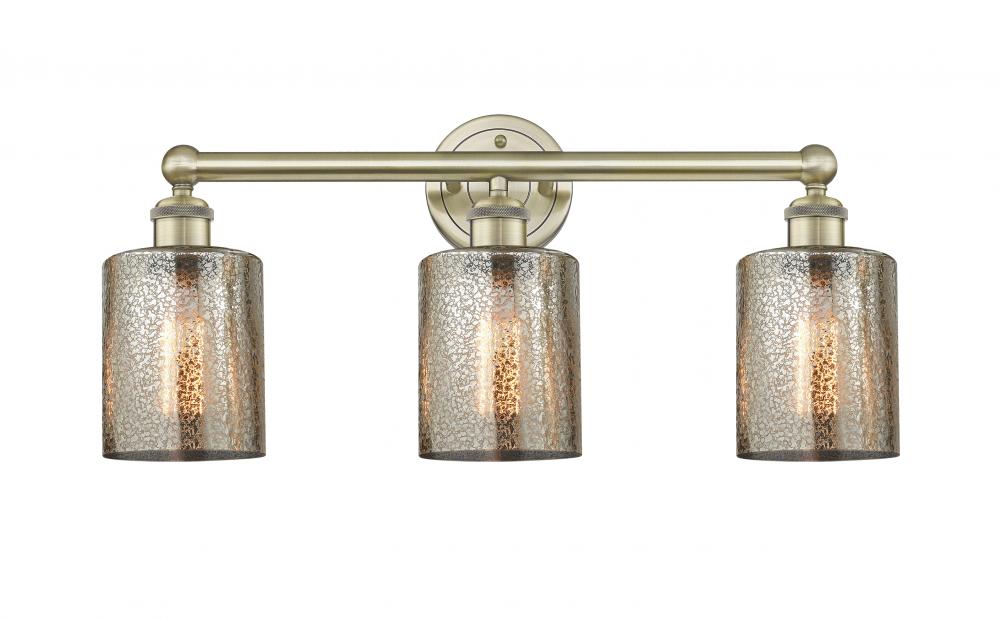 Cobbleskill - 3 Light - 23 inch - Antique Brass - Bath Vanity Light