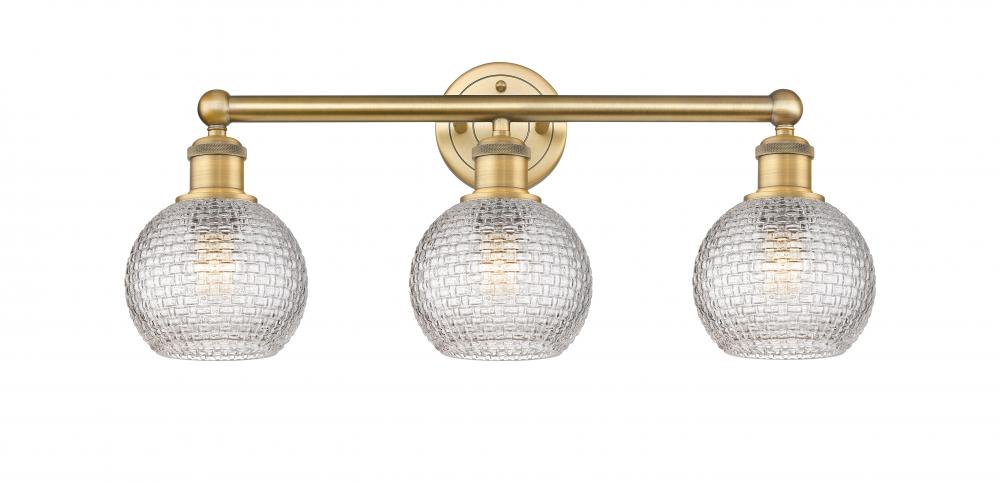 Athens - 3 Light - 24 inch - Brushed Brass - Bath Vanity Light