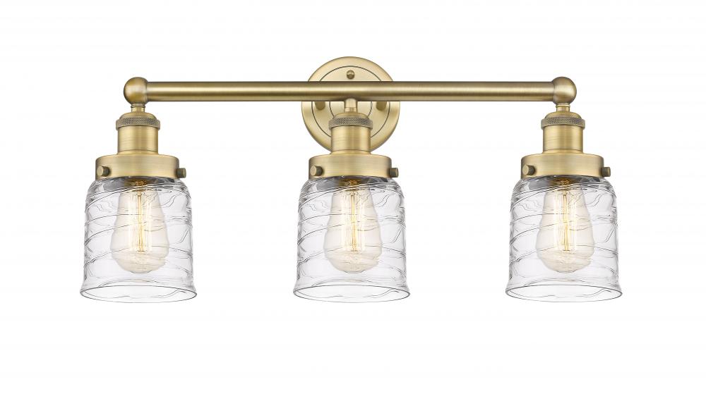 Bell - 3 Light - 23 inch - Brushed Brass - Bath Vanity Light