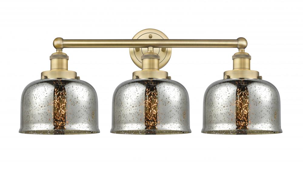 Bell - 3 Light - 26 inch - Brushed Brass - Bath Vanity Light