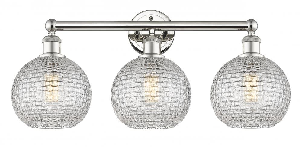 Athens - 3 Light - 26 inch - Polished Nickel - Bath Vanity Light