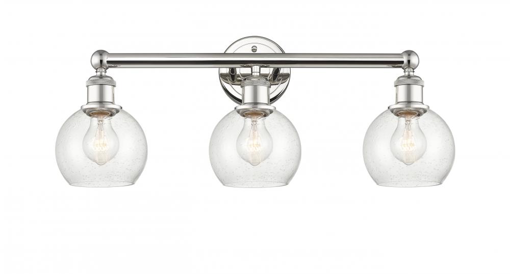 Athens - 3 Light - 24 inch - Polished Nickel - Bath Vanity Light