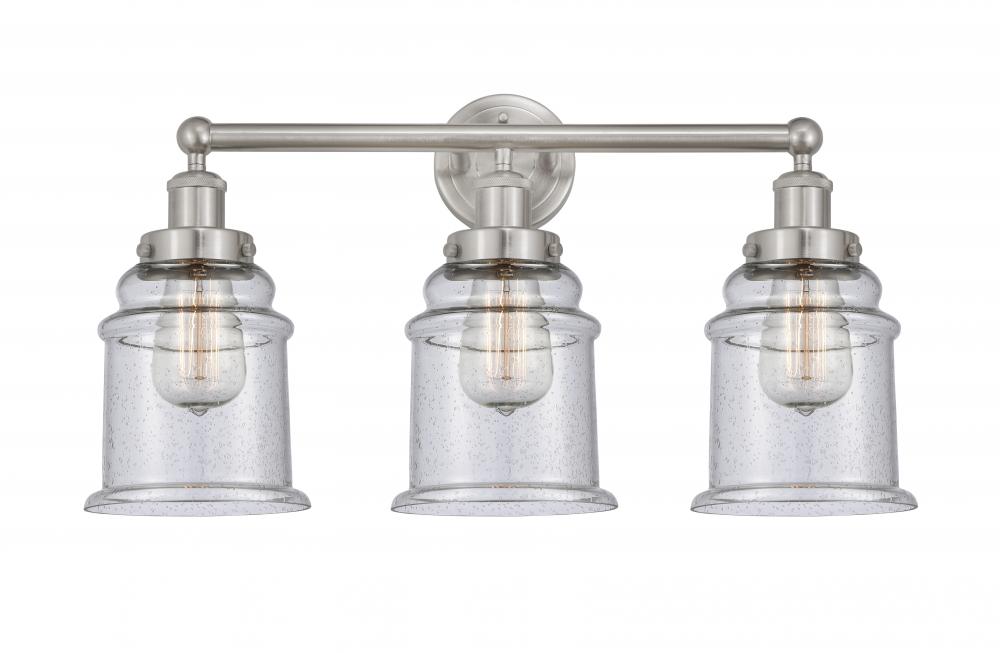 Canton - 3 Light - 24 inch - Brushed Satin Nickel - Bath Vanity Light