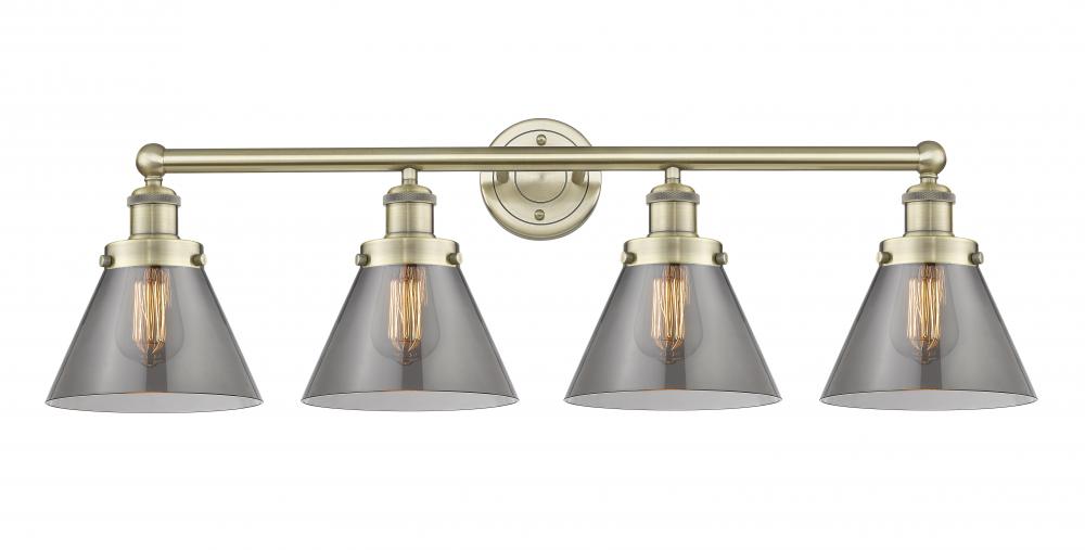 Cone - 4 Light - 35 inch - Antique Brass - Bath Vanity Light