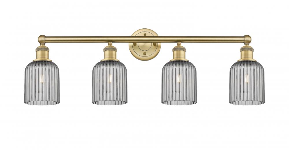 Bridal Veil - 4 Light - 32 inch - Brushed Brass - Bath Vanity Light