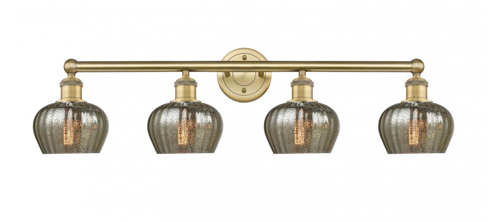 Fenton - 4 Light - 34 inch - Brushed Brass - Bath Vanity Light