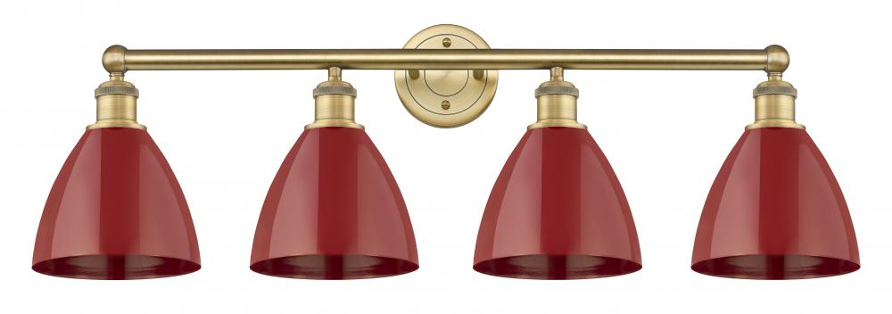 Plymouth - 4 Light - 35 inch - Brushed Brass - Bath Vanity Light