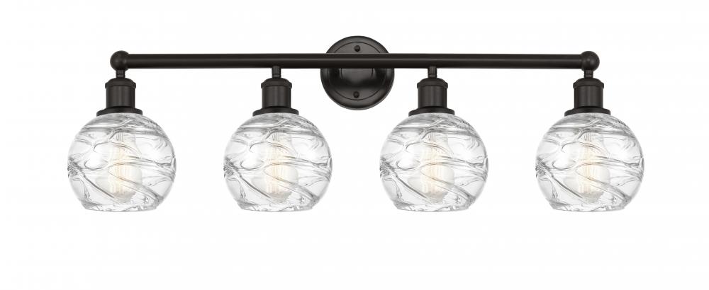 Athens Deco Swirl - 4 Light - 33 inch - Oil Rubbed Bronze - Bath Vanity Light
