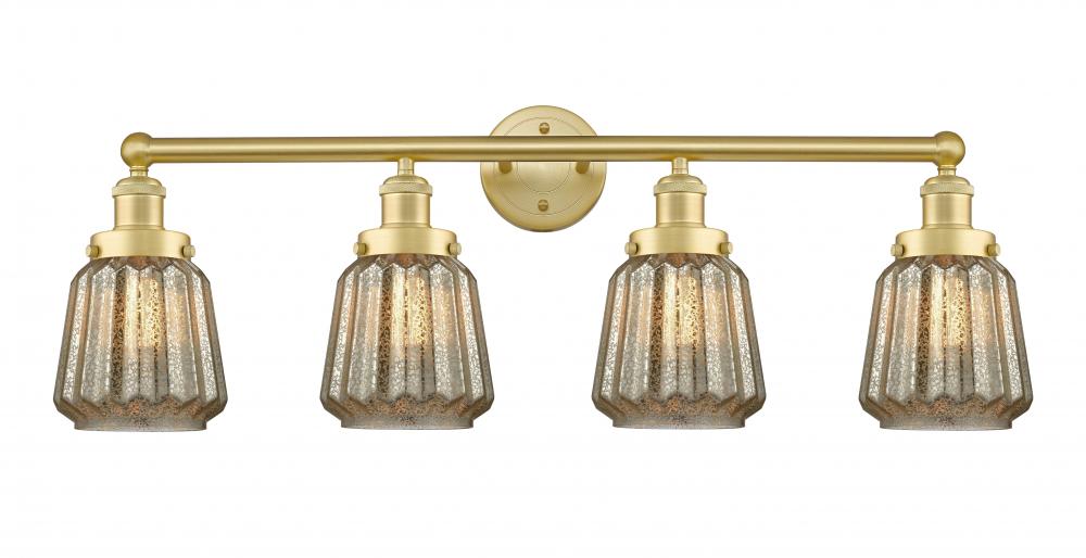 Chatham - 4 Light - 34 inch - Satin Gold - Bath Vanity Light