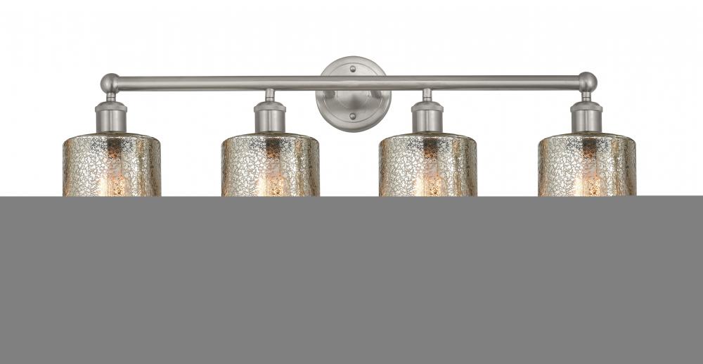 Cobbleskill - 4 Light - 32 inch - Brushed Satin Nickel - Bath Vanity Light